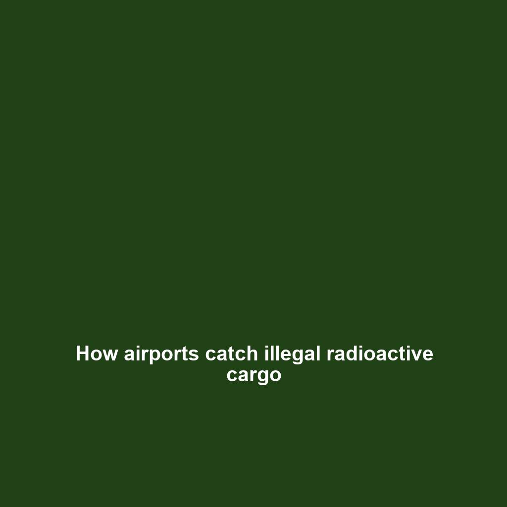 How airports catch illegal radioactive cargo